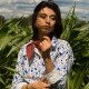 Gardian scarf "Cigales" motif - Vincent et Mireille