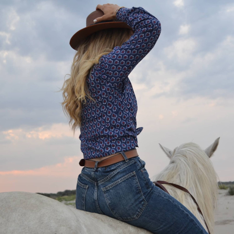 Women’s Camargue shirt "Rizière Florale"