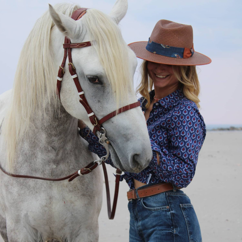 Women’s Camargue shirt "Rizière Florale"