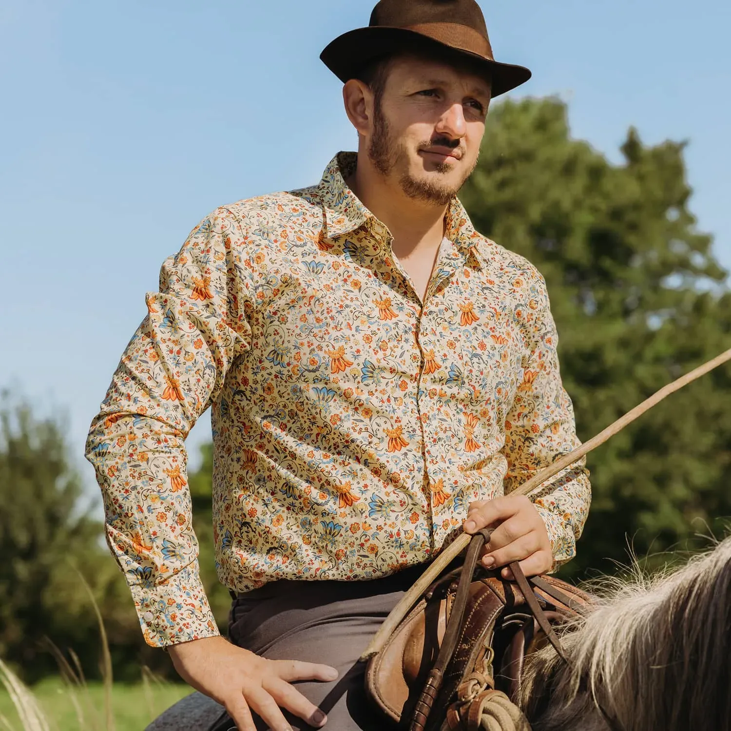 Men’s Camargue shirt "Arabesco" - Vincent et Mireille