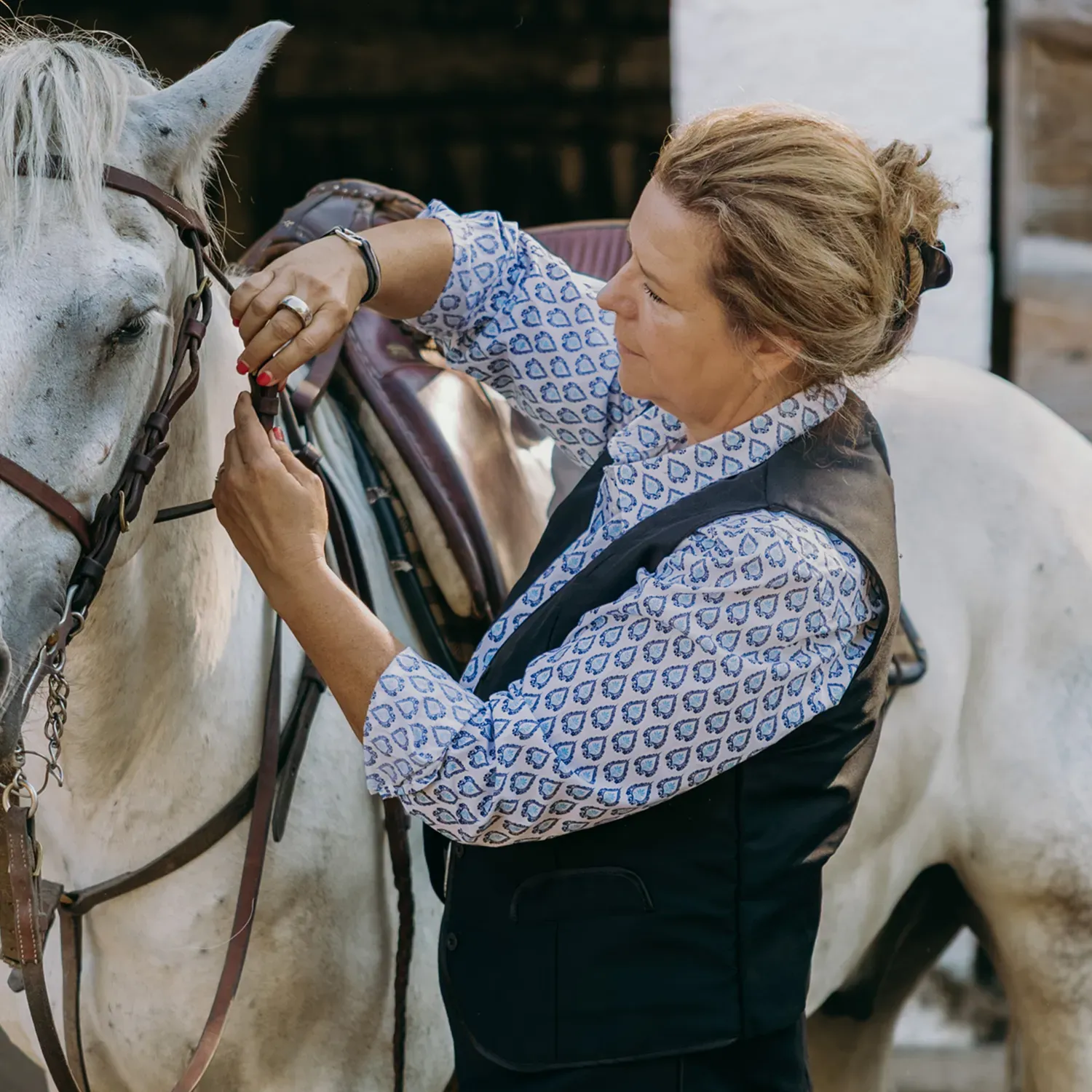 Women’s Camargue shirt "Rizière Florale"