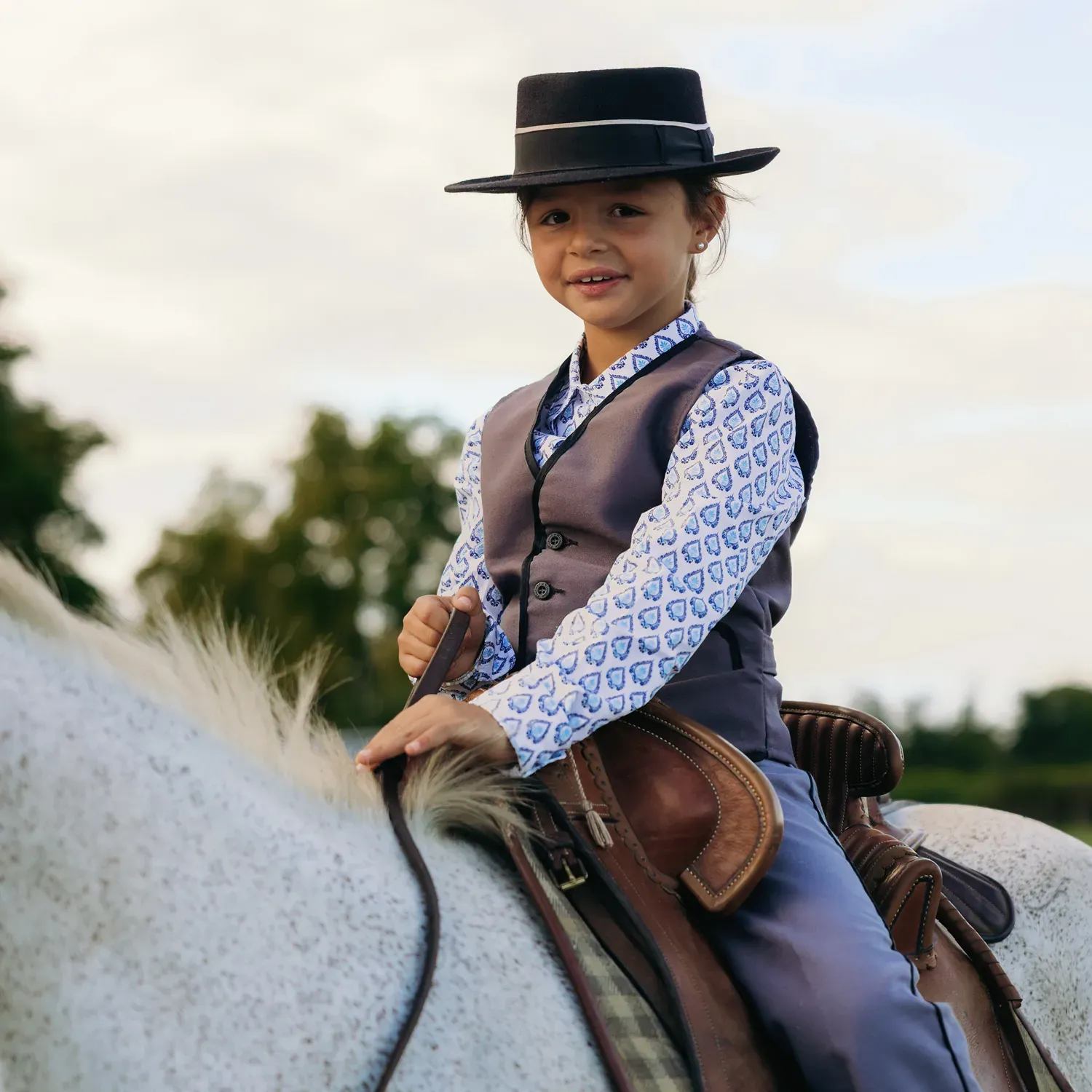 Children’s Camargue shirt "Rizière Florale"