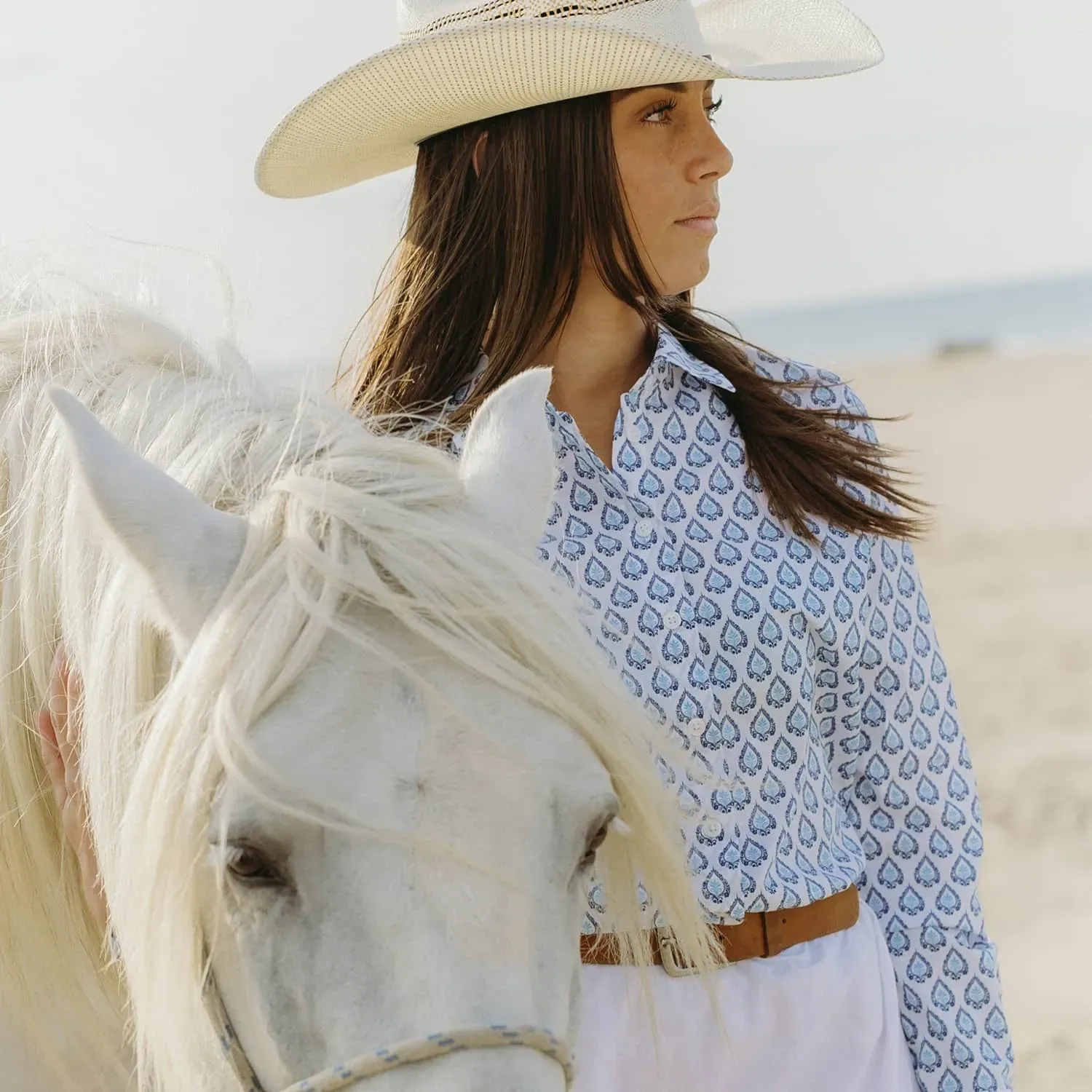 Women’s Camargue shirt "Rizière Florale"