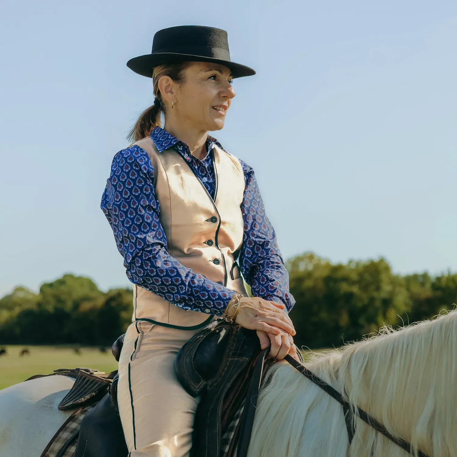 Women’s Camargue moleskin waistcoat