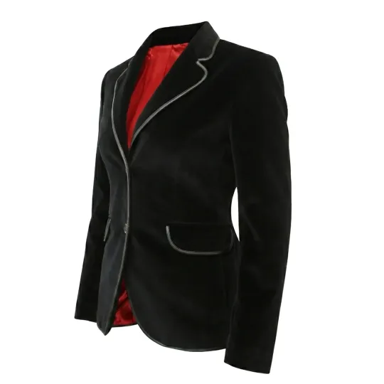 Women's Camargue Jacket in Palatine Velvet - Vincent and Mireille