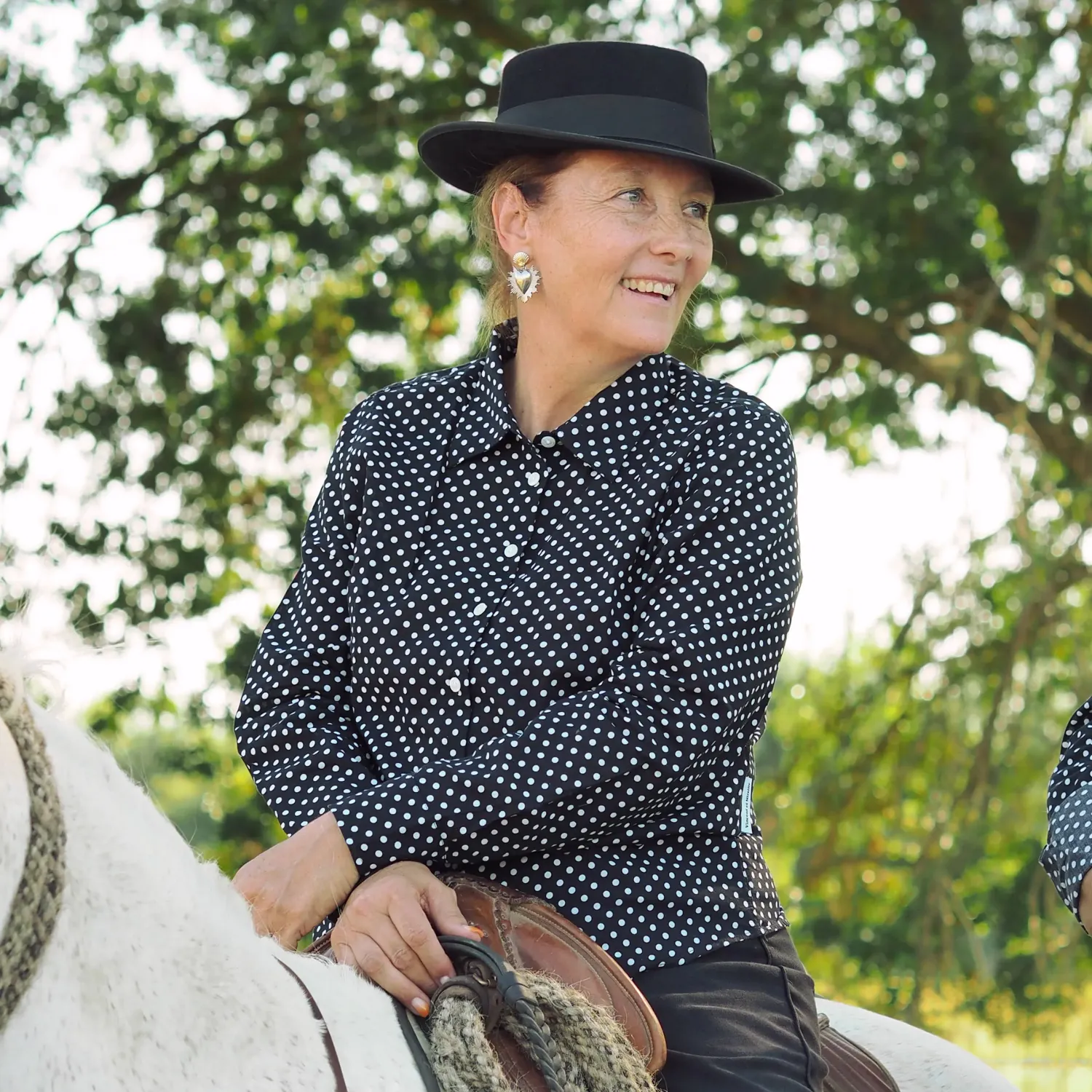 Women's camargue shirt "Pois" - Vincent et Mireille
