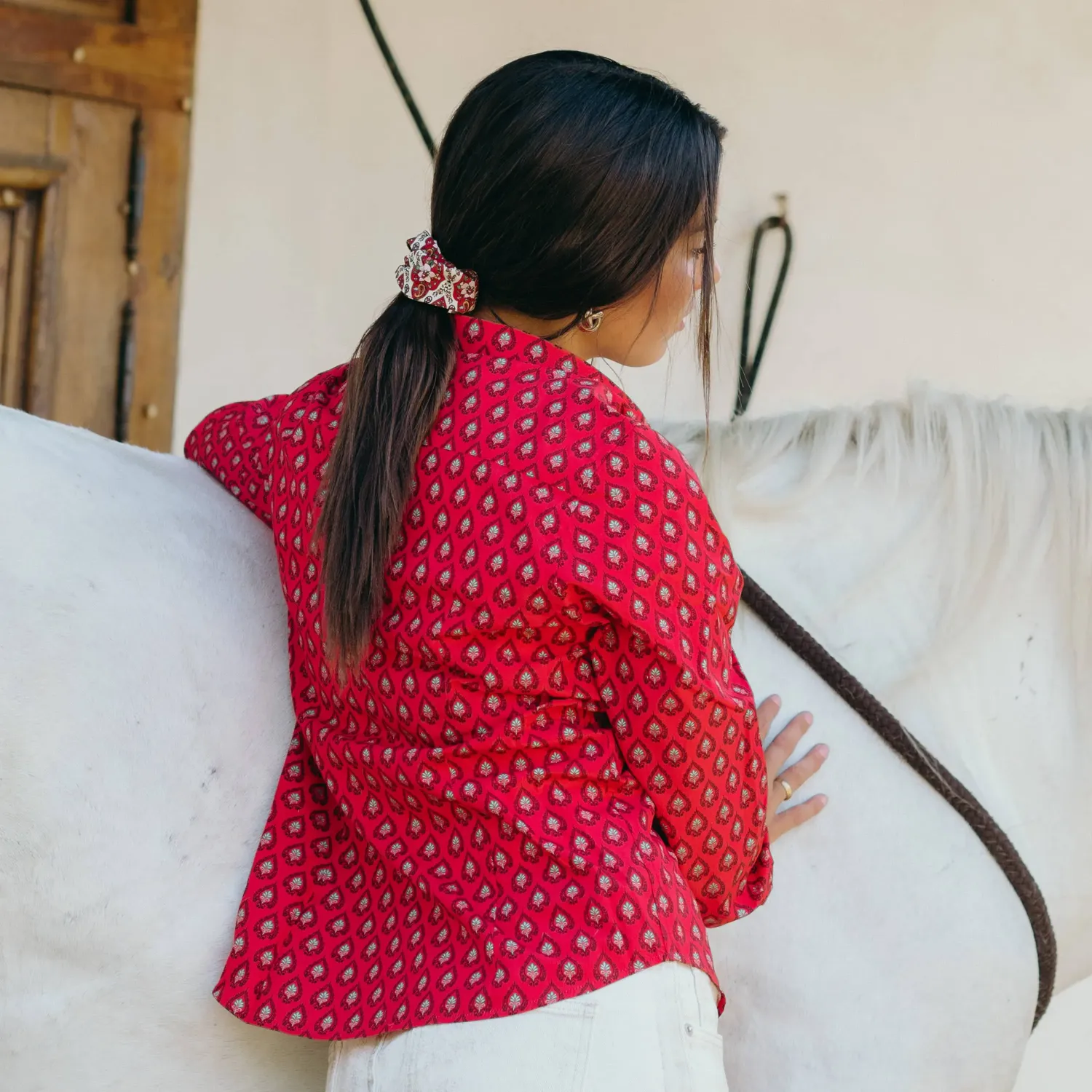 Women’s Camargue shirt "Rizière Florale"