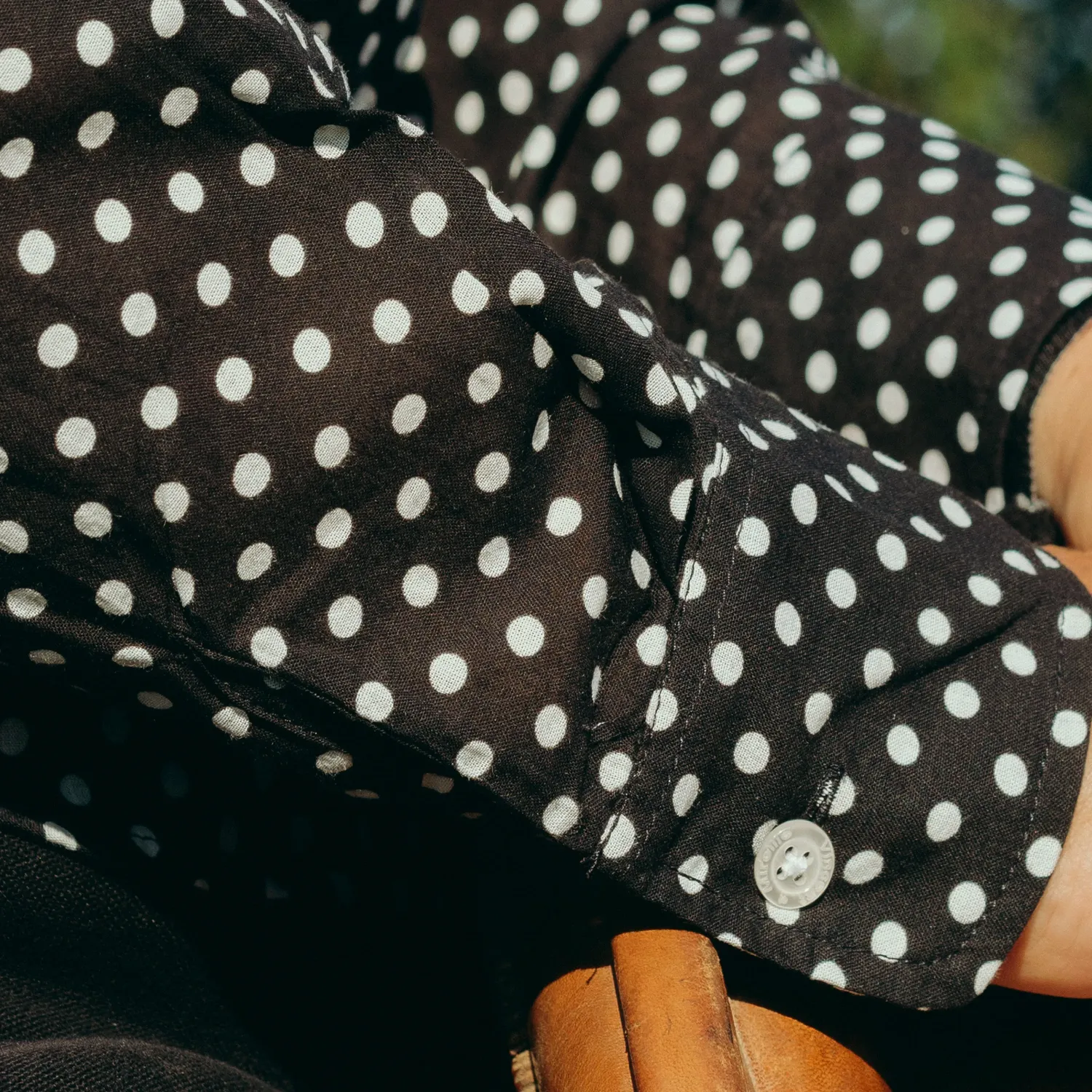 Men’s Gardian cotton voile shirt "polka dot"