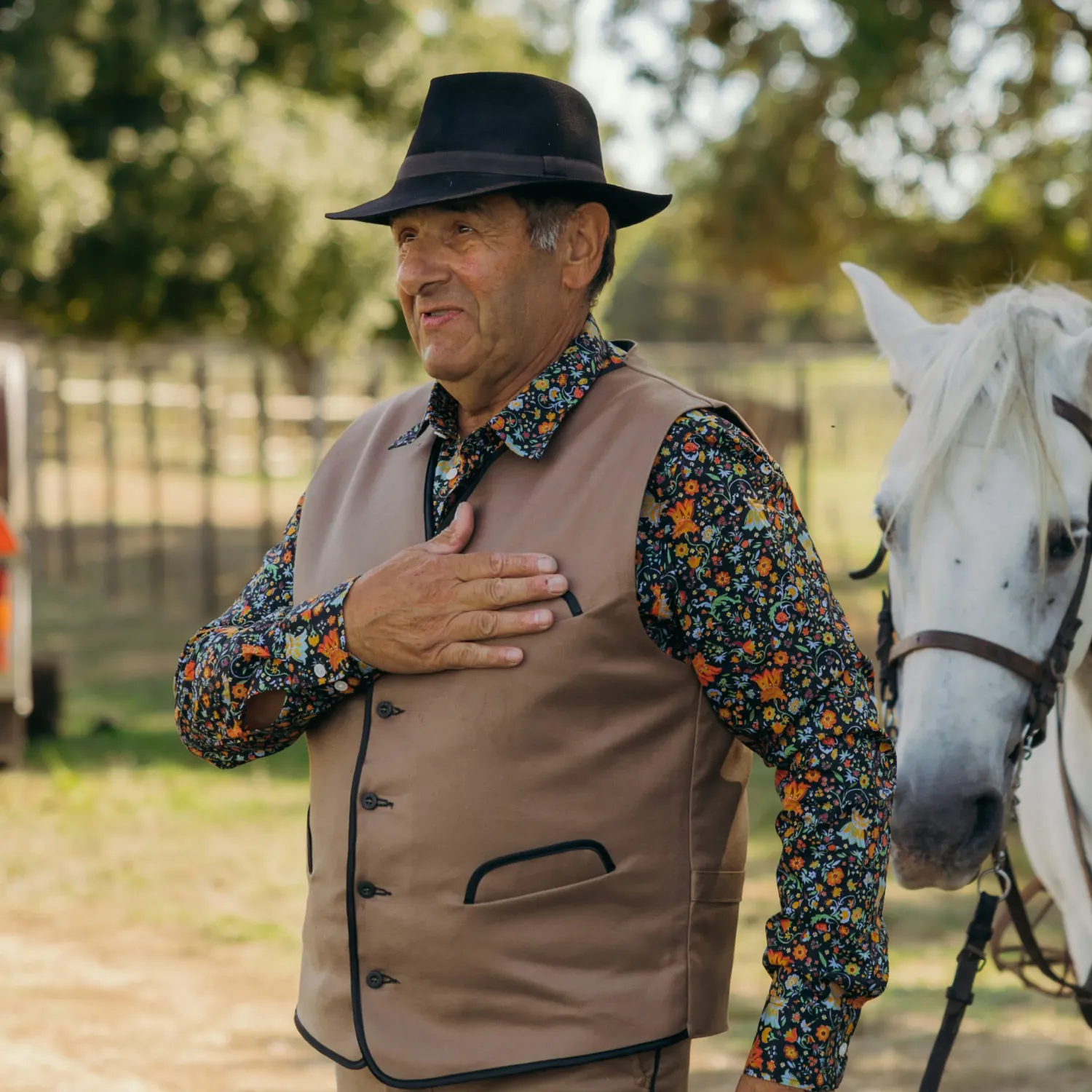 Men’s Camargue moleskin waistcoat