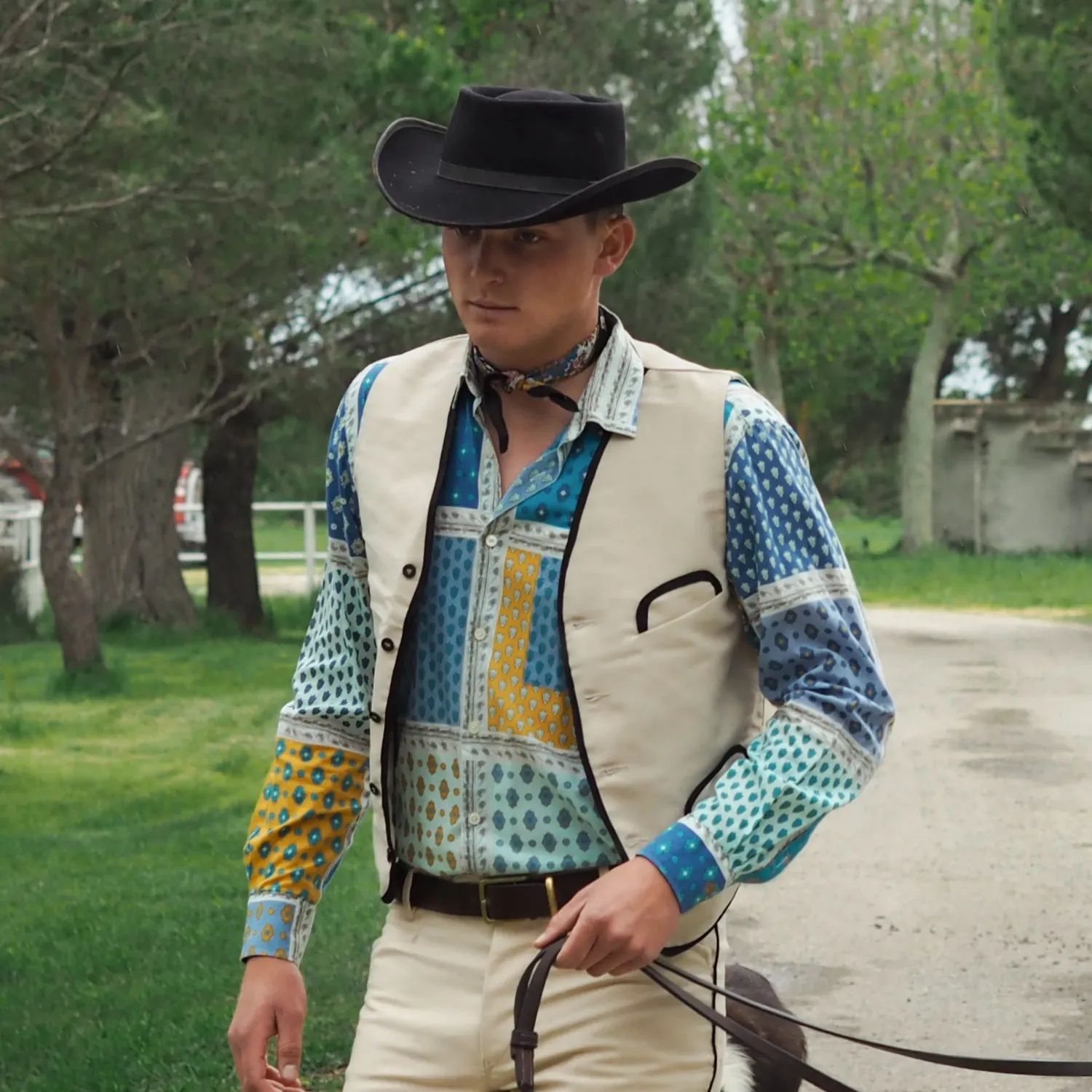 Men’s Camargue moleskin waistcoat