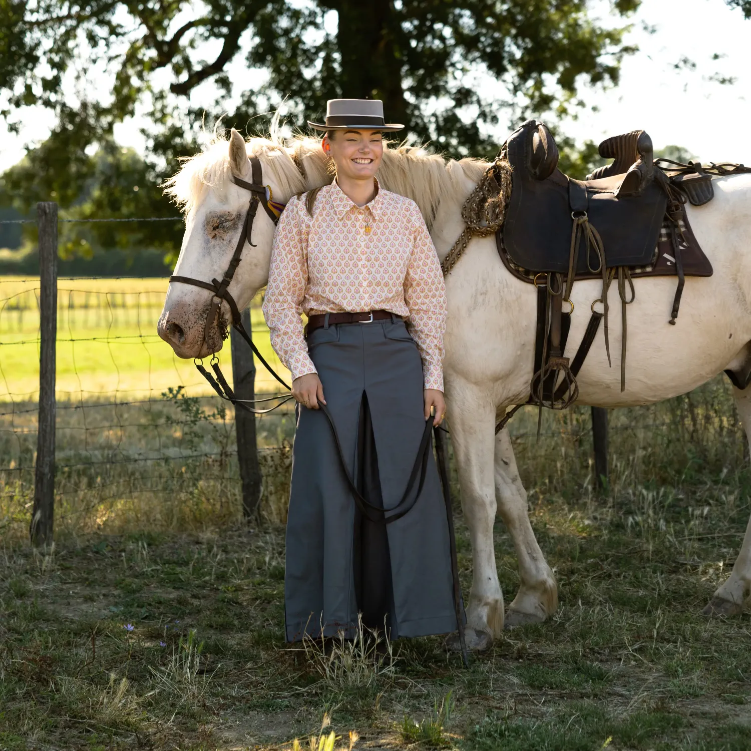 Women’s Camargue shirt "Rizière Florale"