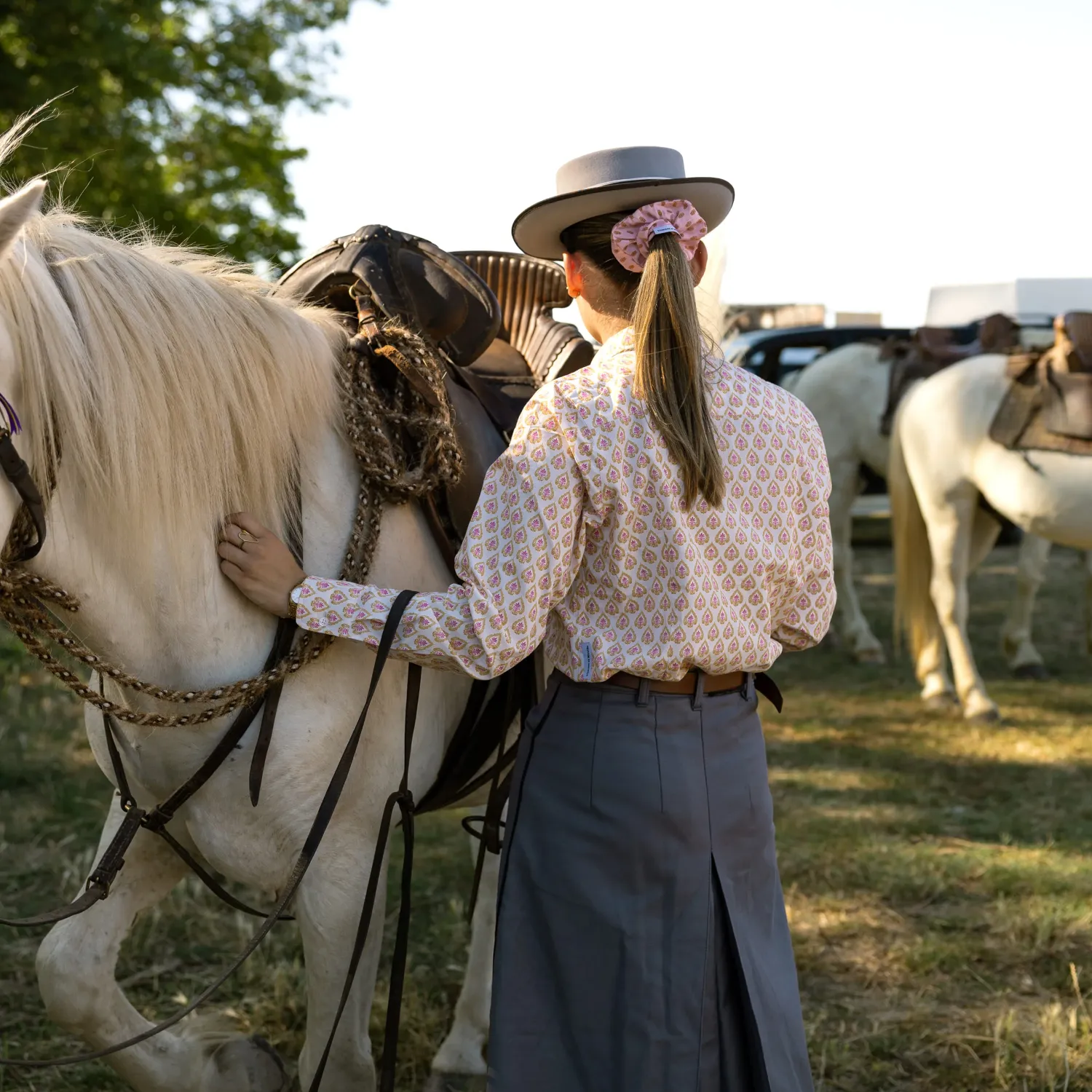 Women’s Camargue shirt "Rizière Florale"