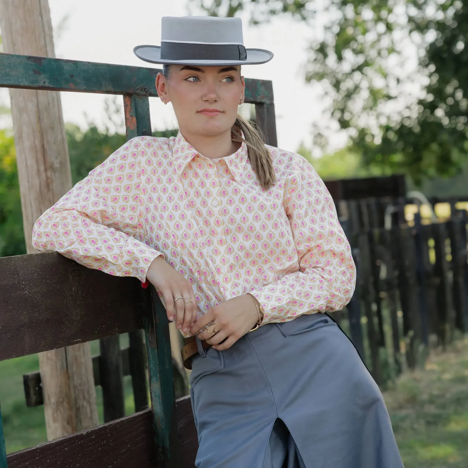 Women’s Camargue shirt "Rizière Florale"