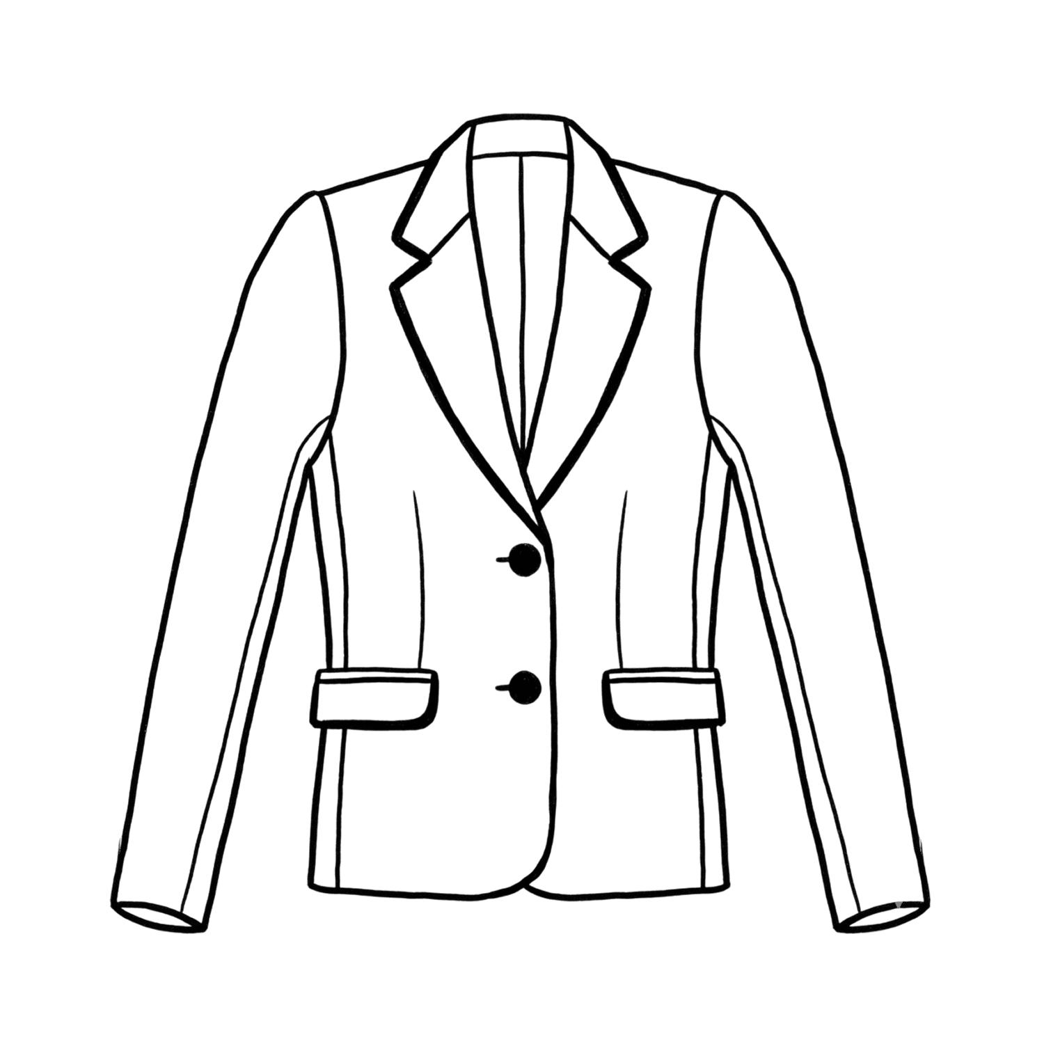 Technical sketch of the traditional women’s palatine-velvet gardian jacket