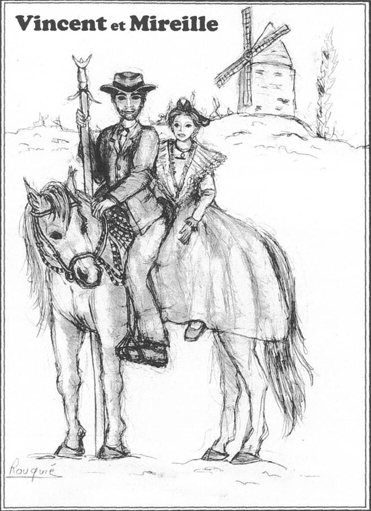 Etiquette historique Vincent et Mireille