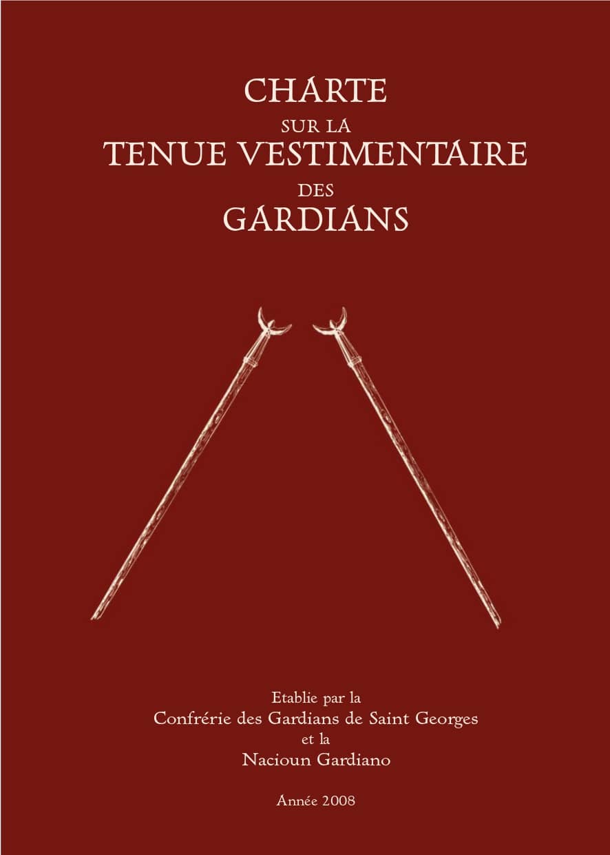 Page de couverture de la charte sur la tenue vestimentaire des gardians