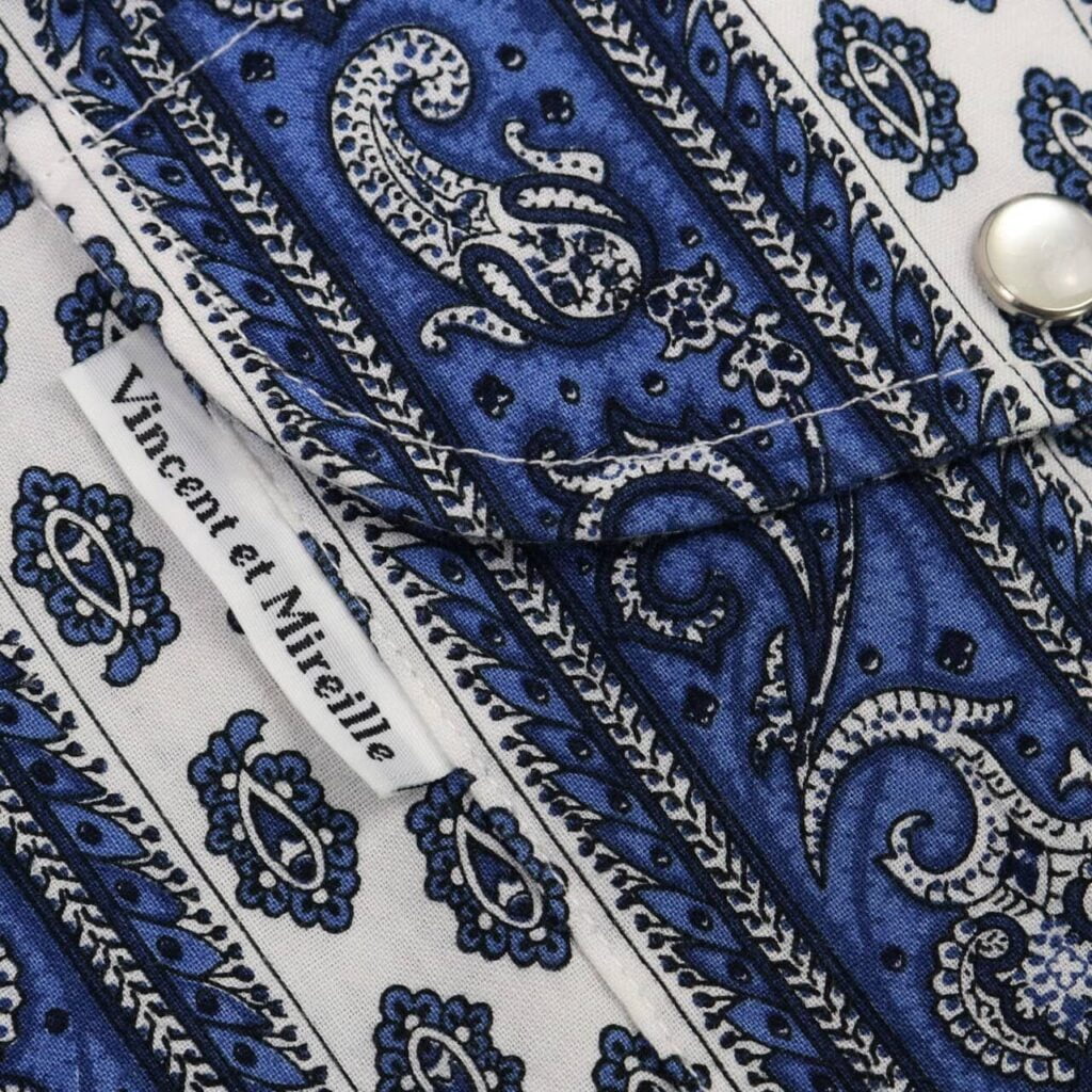 chemise camarguaise bleue