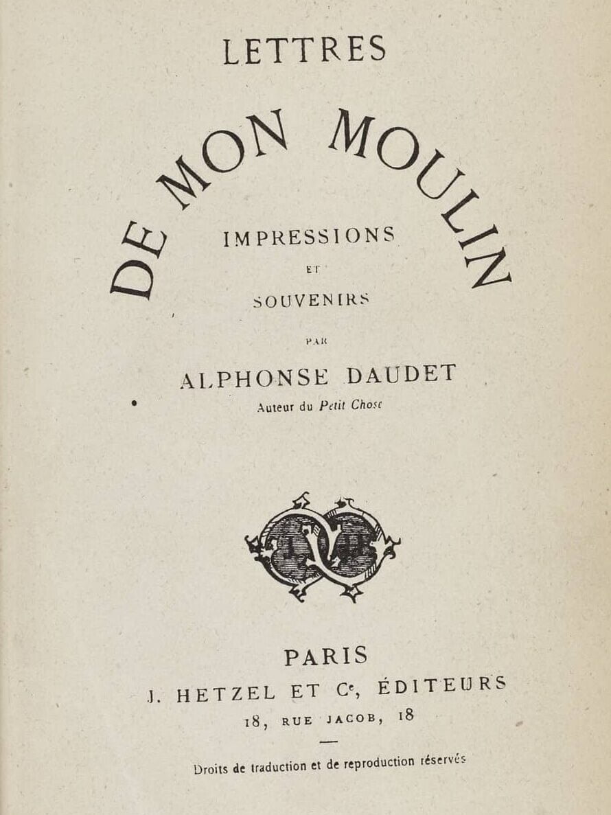 Page de garde lettres de mon moulin alphonse daudet