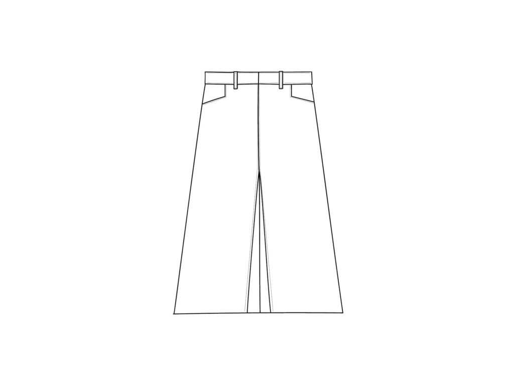 Dessin de la jupe culotte enfant